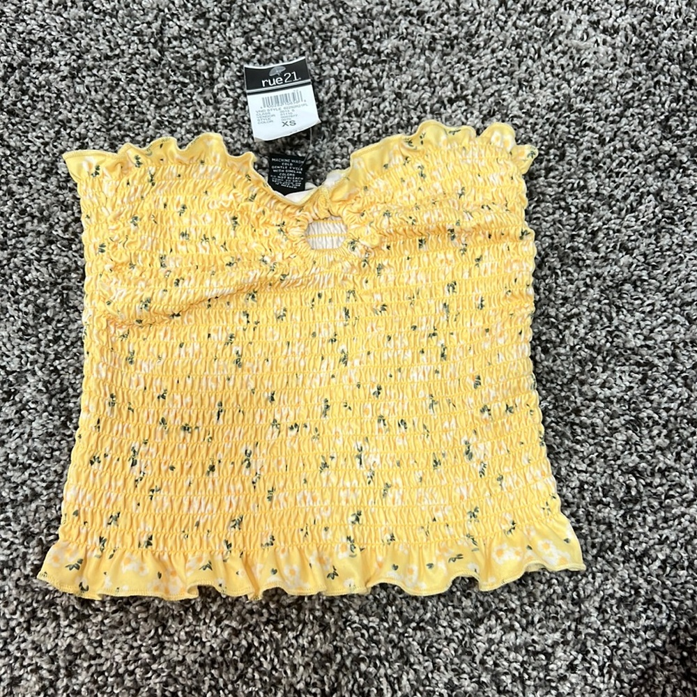 Strapless cropped shirt